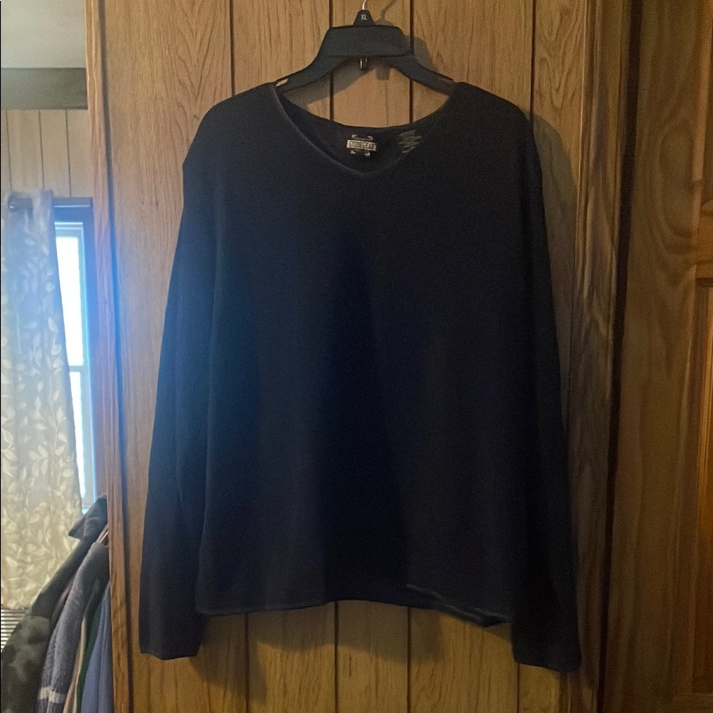 Blue V-Neck Top with Relaxed Fit